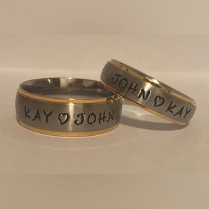 Matching sweetheart rings for him and her